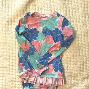 Ruffle butts size 8 swim suit set